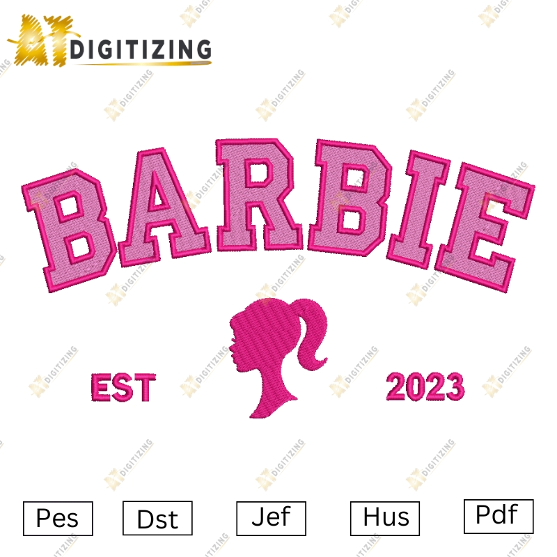 Barbie Embroidery Design Barbie Let S Go Party AT DIGITIZING