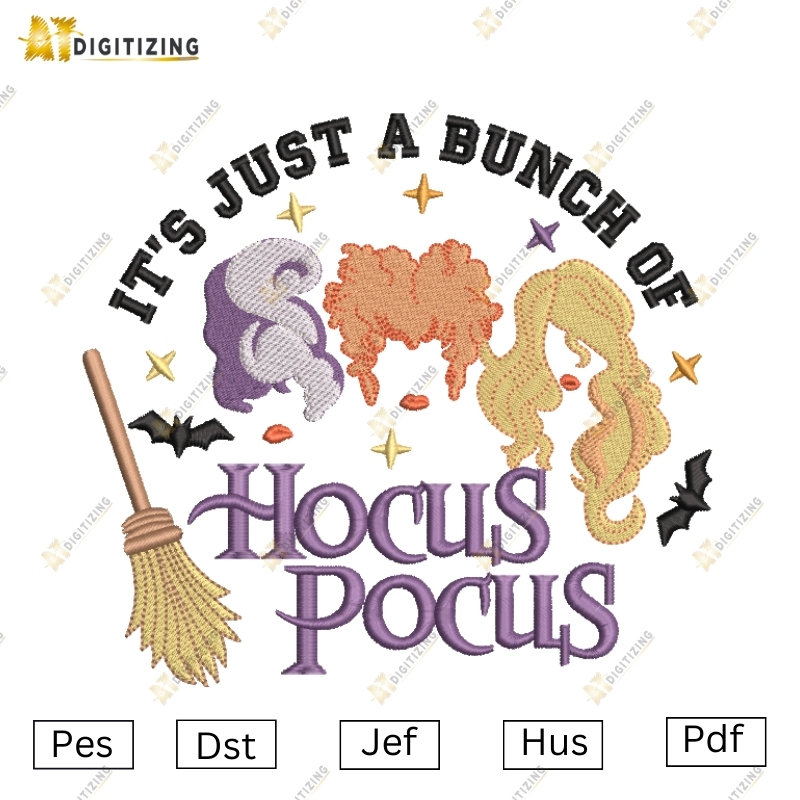 Dsign Pocus Hocus Pocus Halloween Embroidery design